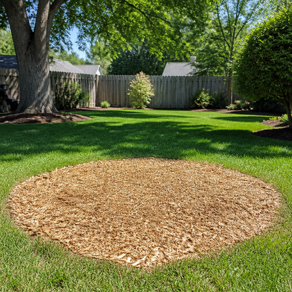 Clean yard after stump grind and haul-away